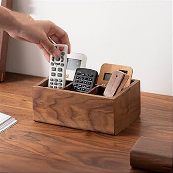 Amazon｜リモコンラック リモコンスタンド 木製リモコン収納ボックス